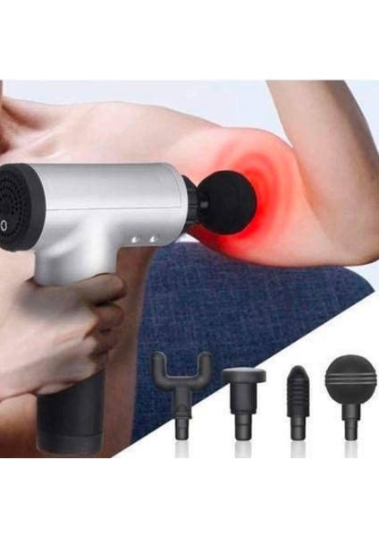 6 Farklı Seviyeli Titreşimli 4 Farklı Başlıklı Büyük Boy Masaj Tabancası indirimleri