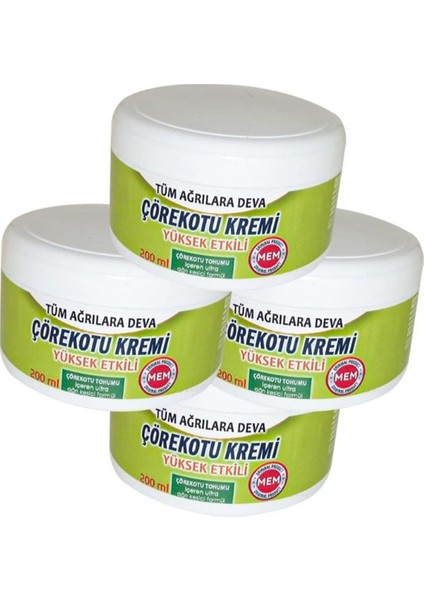 Corex Çörek Otu Kremi Green Box 4 Tane x 200 ml ASMZF146