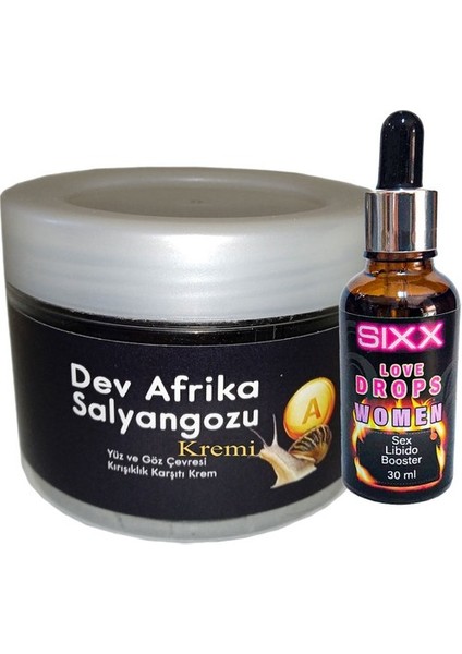 Bonie Giant Dev Afrika Salyangozu Kremi 100 ml + Sixx Kadınlara Özel Damla