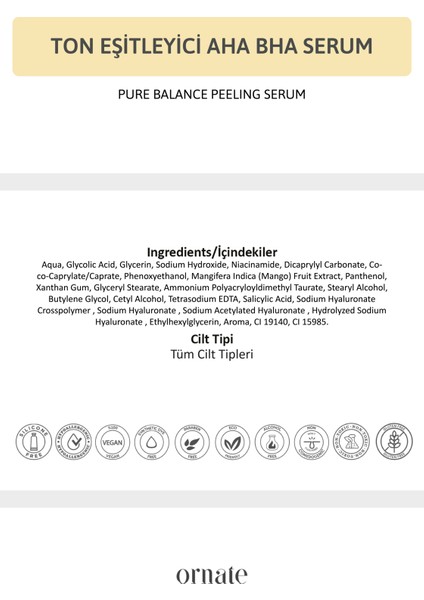 Gözenek, Siyah Nokta ve Akne Karşıtı, Ton Eşitleyici Cilt Bakım Serumu Aha Bha, Niacinamide 30 ml indirimleri