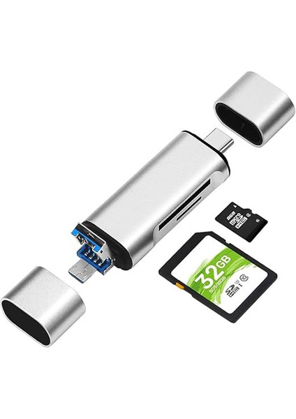 Type-C USB Micro Sd Kart Okuyucu Çevirici Dönüştürücü Adaptör Pc, Dizüstü, Tablet, Telefon Uyumlu modelleri