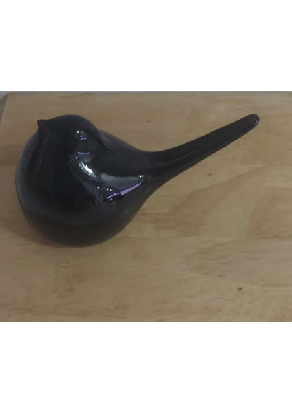 Cam Şirin Kuş Biblo El Yapım 13X8CM Siyah Renkli 1940 Tarz Figür Obje 1 Adet fiyatları