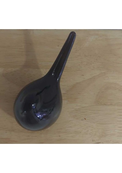 Cam Şirin Kuş Biblo El Yapım 13X8CM Siyah Renkli 1940 Tarz Figür Obje 1 Adet modelleri