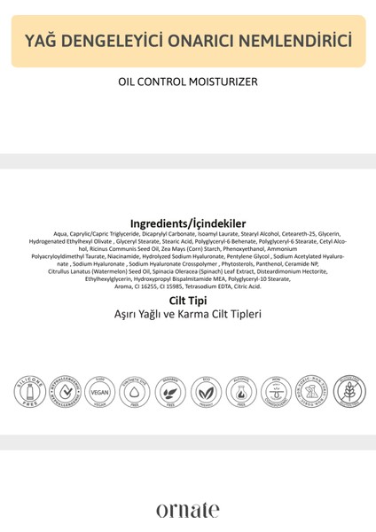 Su Bazlı Nemlendirici Krem, Onarıcı, Yatıştırıcı, Yağlı, Karma, Aşırı Yağlı Ciltler 50 ml indirimleri