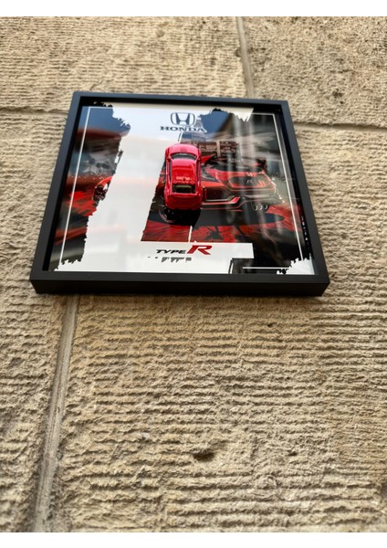 Honda Civic Typer 21X21 cm Çerçeveli Metal Levha Baskı indirimleri