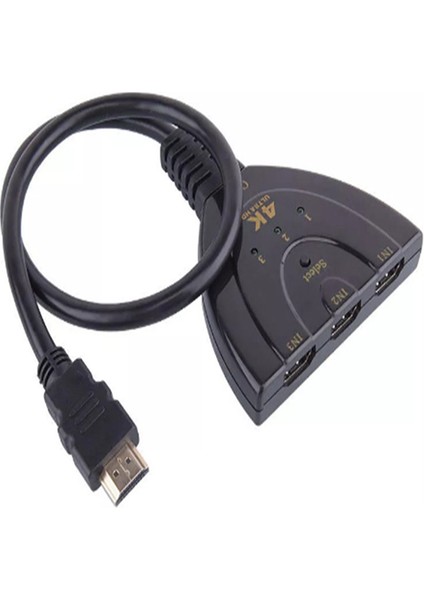 HDMI 4K Ultra Hd 2160P USB Güç Kablolu HDMI 3 Port Ultra Hd Switch Çoklayıcı Çoğaltıcı