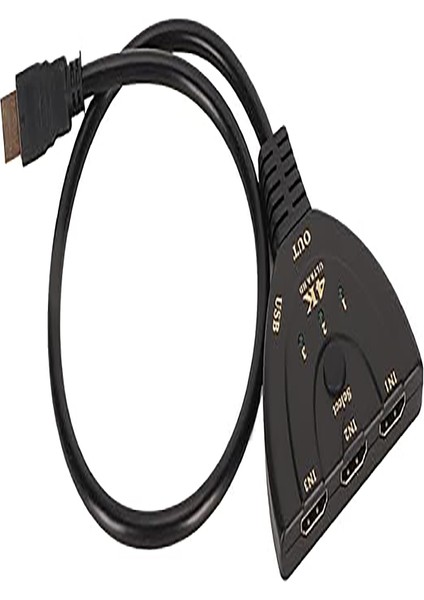 HDMI 4K Ultra Hd 2160P USB Güç Kablolu HDMI 3 Port Ultra Hd Switch Çoklayıcı Çoğaltıcı