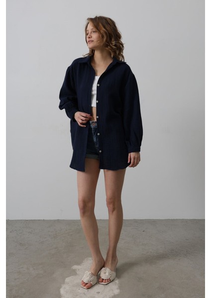 Oversize Müslin Gömlek %100 Pamuk