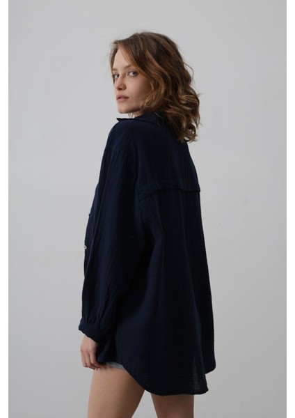 Oversize Müslin Gömlek %100 Pamuk