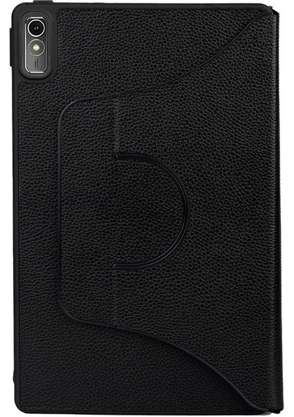 Lenovo Tab P11 11.5" (2.nesil) Uyumlu Zore Fest Dönebilen Standlı Kılıf-Siyah