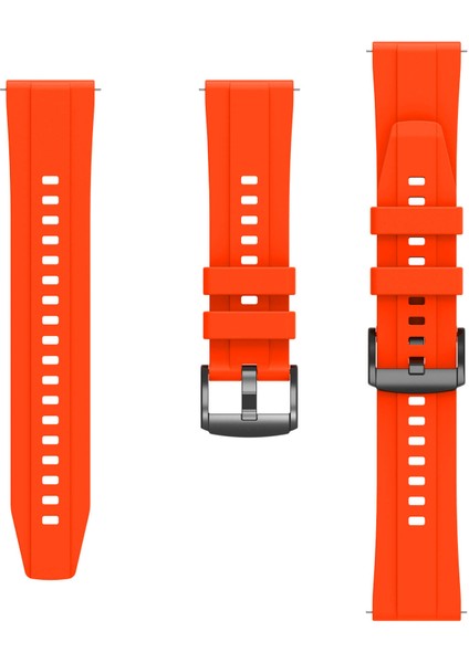 Huawei Gt4 22MM Uyumlu Zore - Krd-95 Silikon Kordon-Turuncu