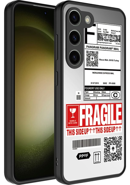 Galaxy S23 Kılıf Aynalı Desenli Kamera Korumalı Parlak Fzd Mirror Kapak-Fragile