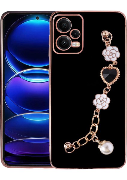 Xiaomi Redmi Note 12 4g Kılıf El Tutamaçlı Kamera Korumalı Fzd Taka Silikon Kapak-Siyah