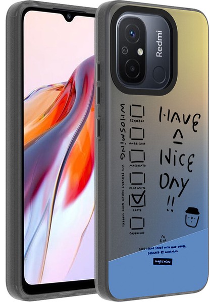 Xiaomi Redmi 12C Kılıf Desenli Fzd Dragon Sert Kapak-Have