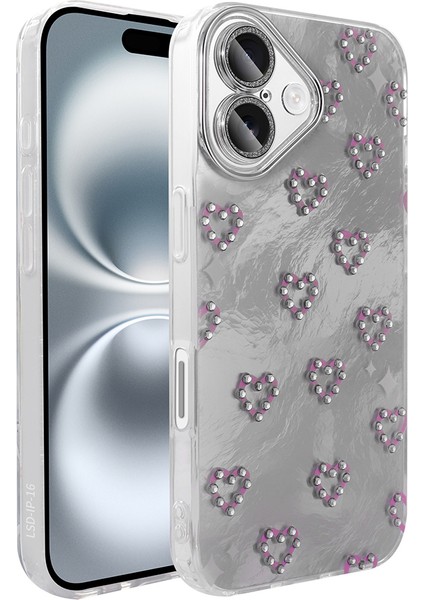 iPhone 16 Kılıf Kamera Korumalı Figürlü Fzd Ponti Silikon Kapak - Beyaz