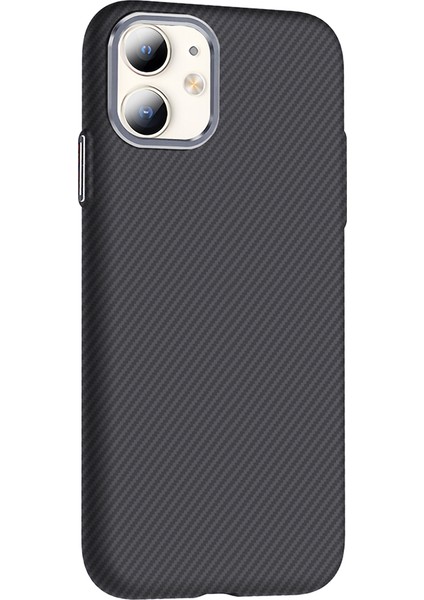 iPhone 11 Kılıf Magsafe Şarj Özellikli Karbon Fiber Görünümlü Fzd Gros Kapak - Desert Titanyum modelleri