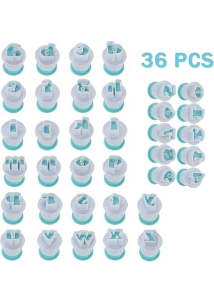 Küçük Harf ve Sayı Alfabe Kurabiye Kesici Kalıp Seti Kopat