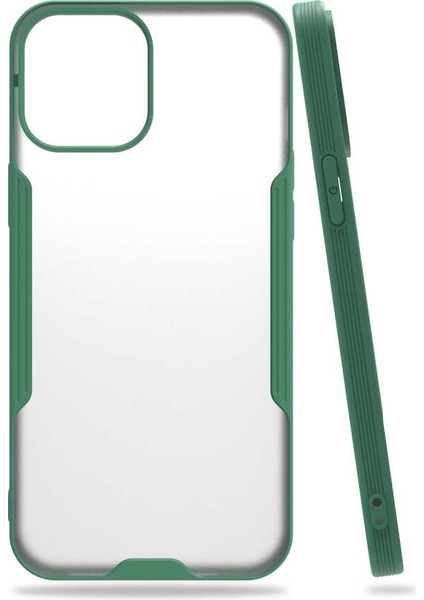 iPhone 12 Pro Uyumlu Btbm Parfe Kapak-Koyu Yeşil