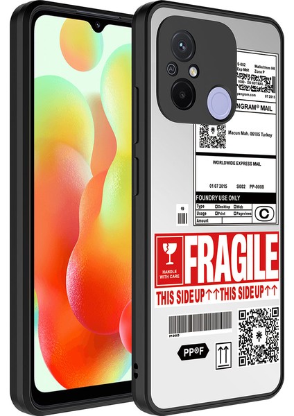 Xiaomi Redmi 12C Kılıf Aynalı Desenli Kamera Korumalı Parlak Fzd Mirror Kapak-Fragile