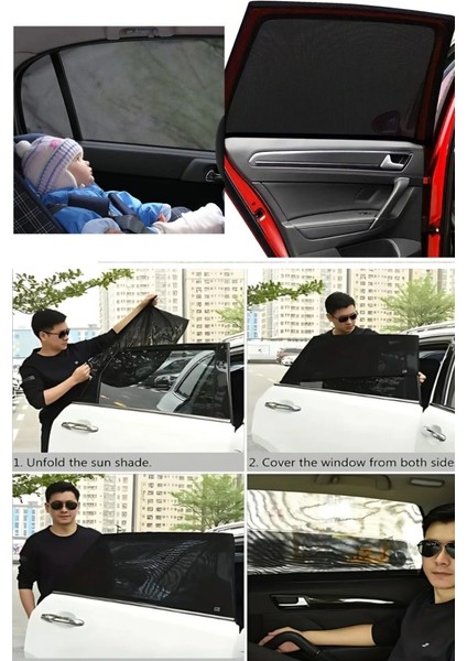 1 Adet Oto Güneşlik Perde Araba Yan Cam Perdesi Sineklik Emzirme Güneş Önleyici Arka Cam Güneşliği