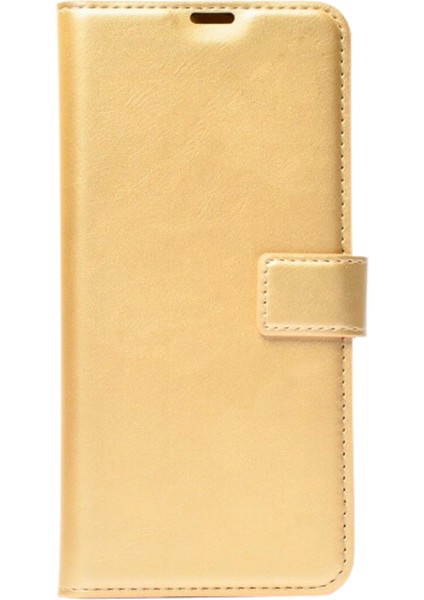 Gold General Mobile Gm 22 Plus Kaliteli Suni Deri Cüzdan Kılıf Kapaklı Mıknatıslı Kartlık Bölmeli Cüzdanlı Stand Özellikli
