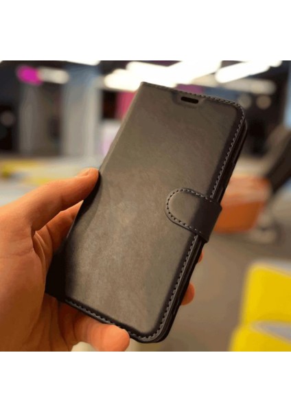 Siyah Casper Via X30 Kaliteli Suni Deri Cüzdan Kılıf Kapaklı Mıknatıslı Kartlık Bölmeli Cüzdanlı Stand Özellikli
