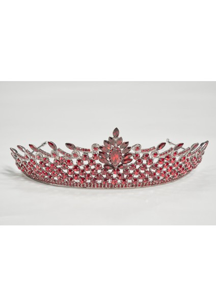 Ruby Gelin Tacı Baş Aksesuarı - Bordo