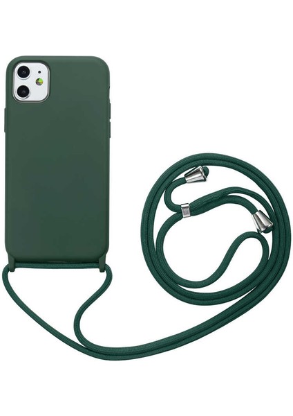 iPhone 11 Kılıf Klfs Ropi Kapak-Koyu Yeşil