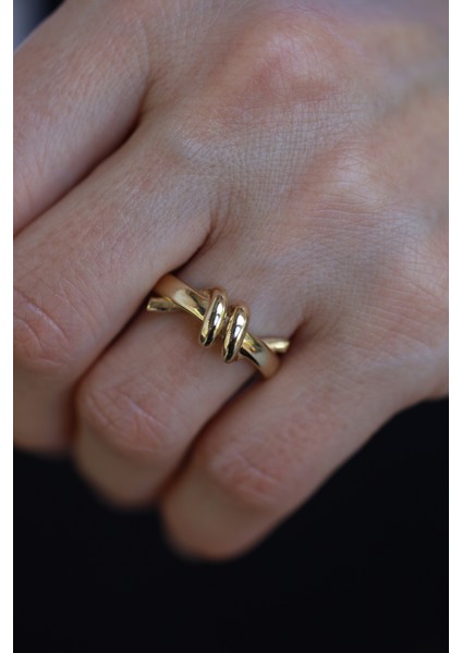 14 Ayar Altın Taşsız Sarmal Yüzük