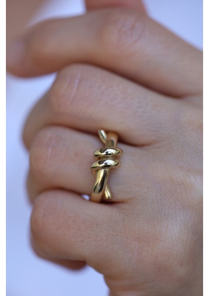 14 Ayar Altın Taşsız Sarmal Yüzük fırsatları