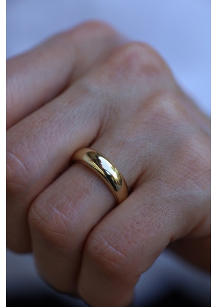 14 Ayar Altın Ince Düz Bombeli Yüzük fiyatları