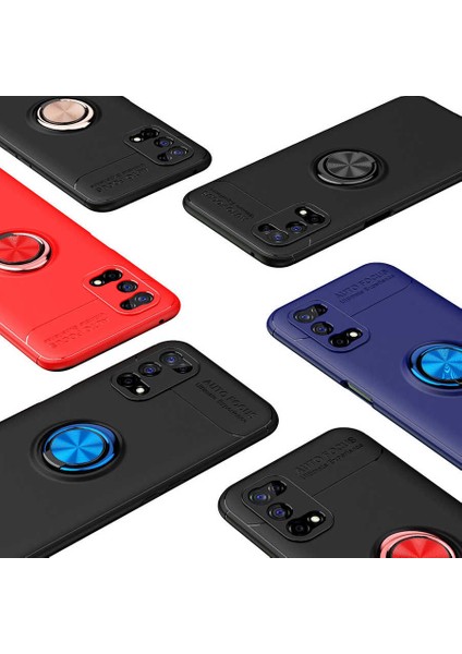 Realme 7 Pro Kılıf Klfs Ravel Silikon Kapak-Siyah-Rose Gold