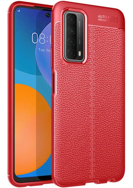 Huawei P Smart 2021 Kılıf Klfs Niss Silikon Kapak-Kırmızı