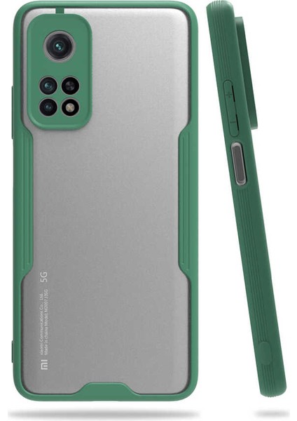 Xiaomi Mi 10T Pro 5g Kılıf Klfs Parfe Kapak-Koyu Yeşil