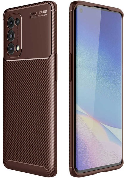 Oppo Reno 5 Pro 5g Kılıf Klfs Negro Silikon Kapak-Kahverengi