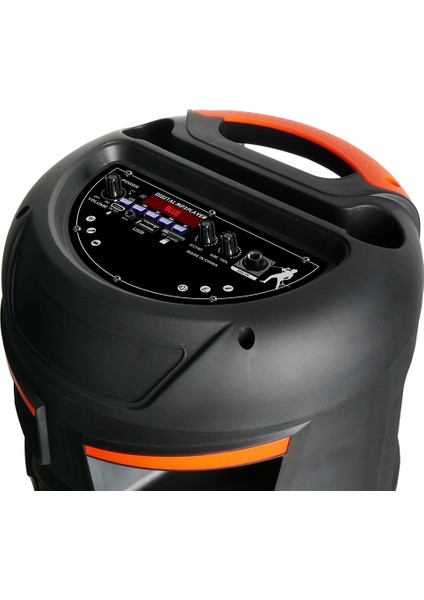 Zore GD-2809 Dijital LED Göstergeli Fm Radyolu Mikrofonlu Rgb Tws Çift 8 Inç Stereo Bass Kablosuz Ka fırsatları