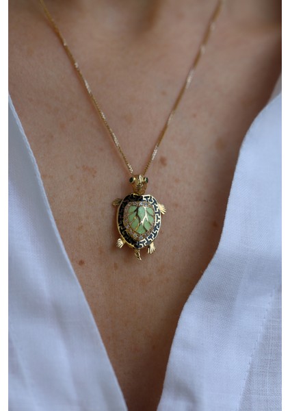 14 Ayar Altın Kaplumbağa Kolye Ucu