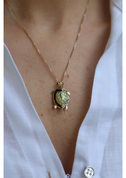 14 Ayar Altın Kaplumbağa Kolye Ucu modelleri