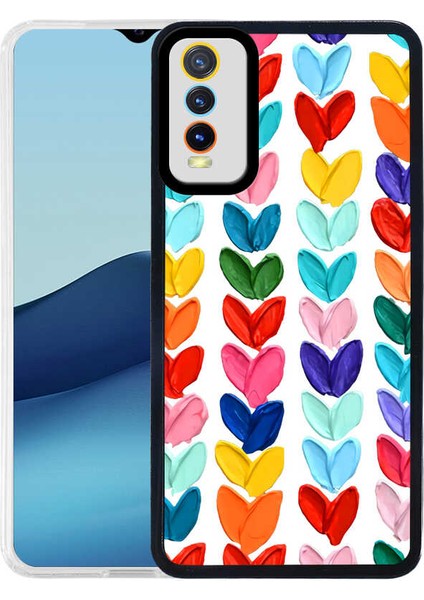 Vivo Y11S Kılıf Klfs M-Fit Desenli Kapak-Heart No6