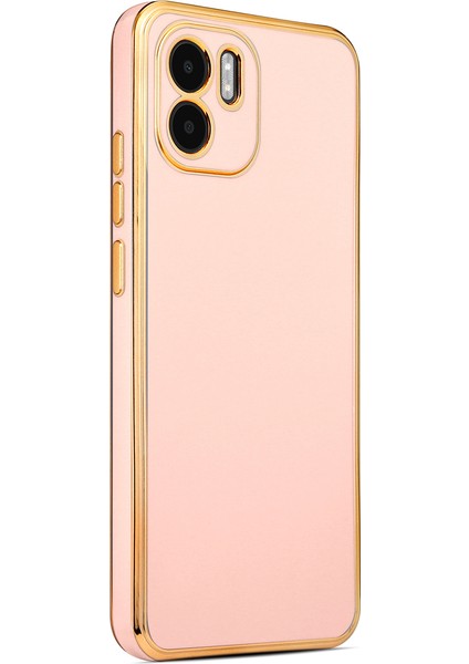 Xiaomi Redmi A1 Kılıf Klfs Bark Kapak-Rose Gold