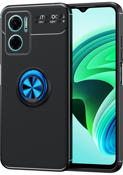 Xiaomi Redmi Note 11E Kılıf Klfs Ravel Silikon Kapak-Siyah-Mavi