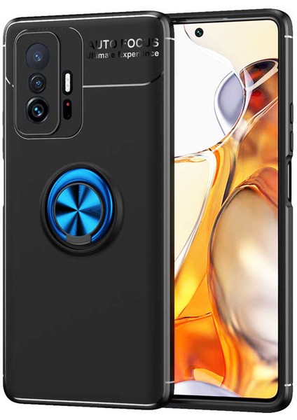 Xiaomi Mi 11T 5g Kılıf Klfs Ravel Silikon Kapak-Siyah-Mavi