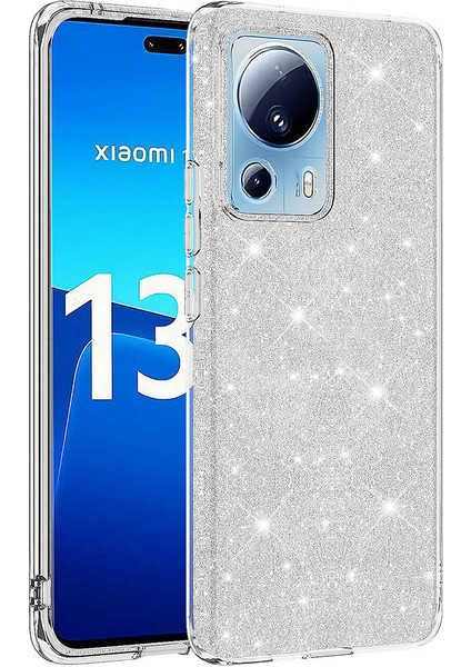 Xiaomi Mi 13 Lite Kılıf Klfs Shining Silikon-Gümüş