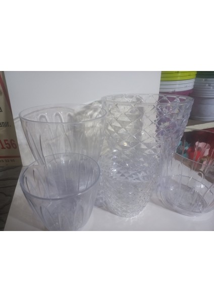 Orkide Saksısı Küçük Boy Kristal 2 Adet modelleri