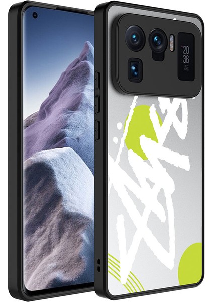 Xiaomi Mi 11 Ultra Kılıf Aynalı Desenli Kamera Korumalı Parlak Klfs Mirror Kapak-Yazı