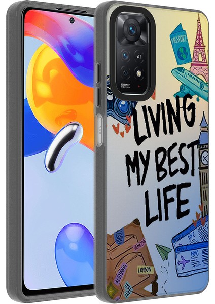 Xiaomi Redmi Note 11 Pro 5g Kılıf Desenli Klfs Dragon Sert Kapak-Seyahat