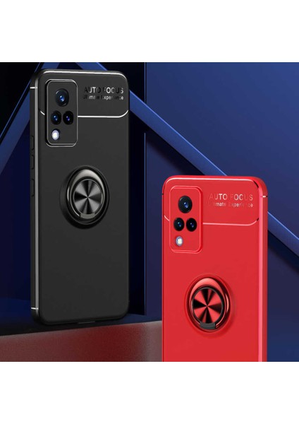 Vivo V21 Kılıf Klfs Ravel Silikon Kapak-Kırmızı modelleri