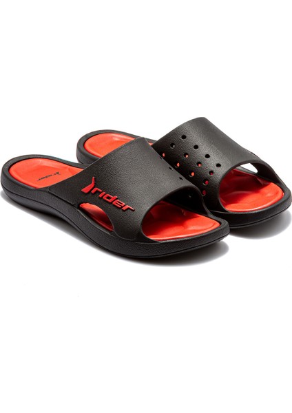 Bay Erkek Terlik Siyah-Kırmızı 39/46