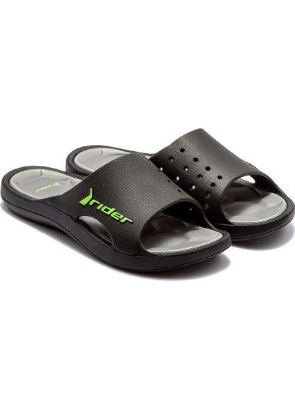 Bay Erkek Terlik Siyah-Yeşil 39/46