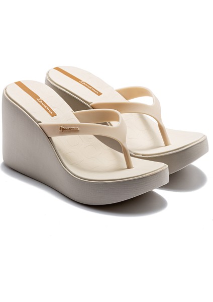 High Fashion Fem Kadın Parmak Arası Terlik Bej 35/40